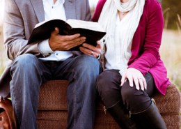 man and woman with bible